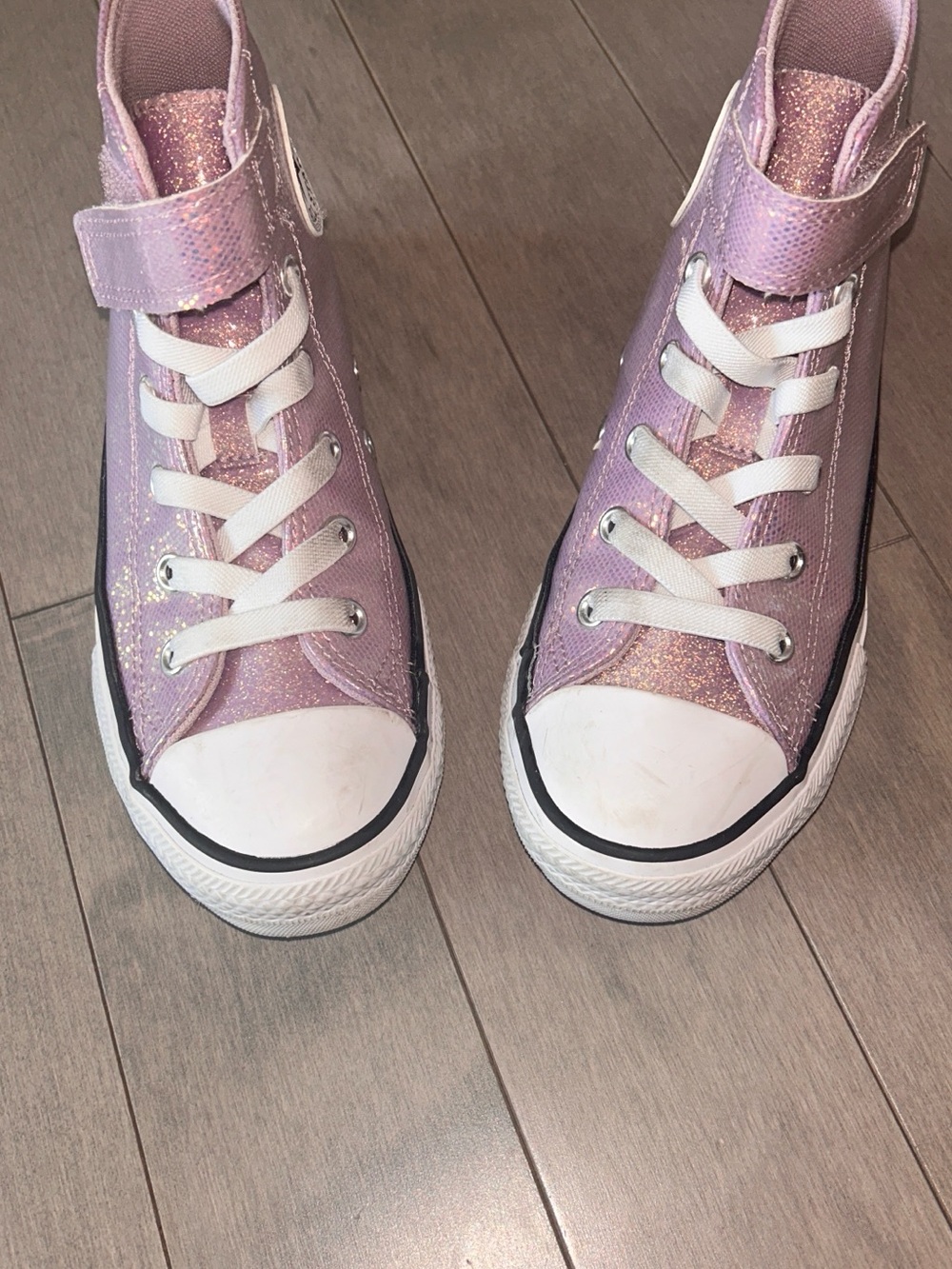 Converse Kids Glitter High-Top Sneakers - Light Pink